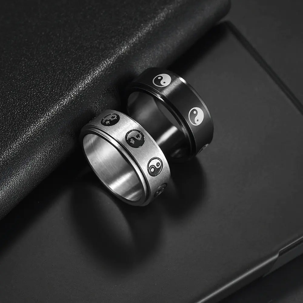 Stainless Steel Turning Decompression Gossip Ring for All - Gaivana