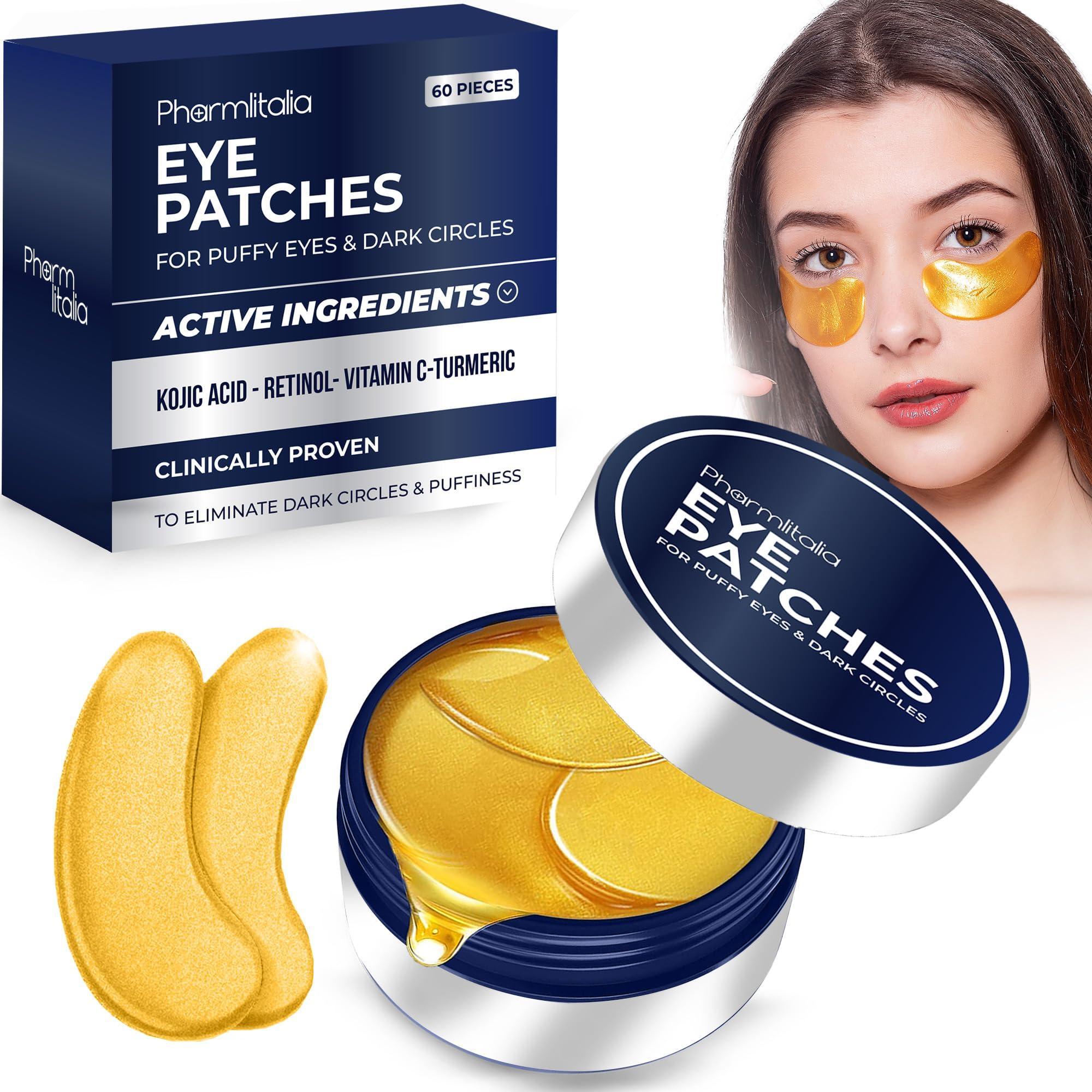 Gaivana under eye patches for puffy eyes and dark circles, 30 pairs of anti-aging eye masks shown on a white surface