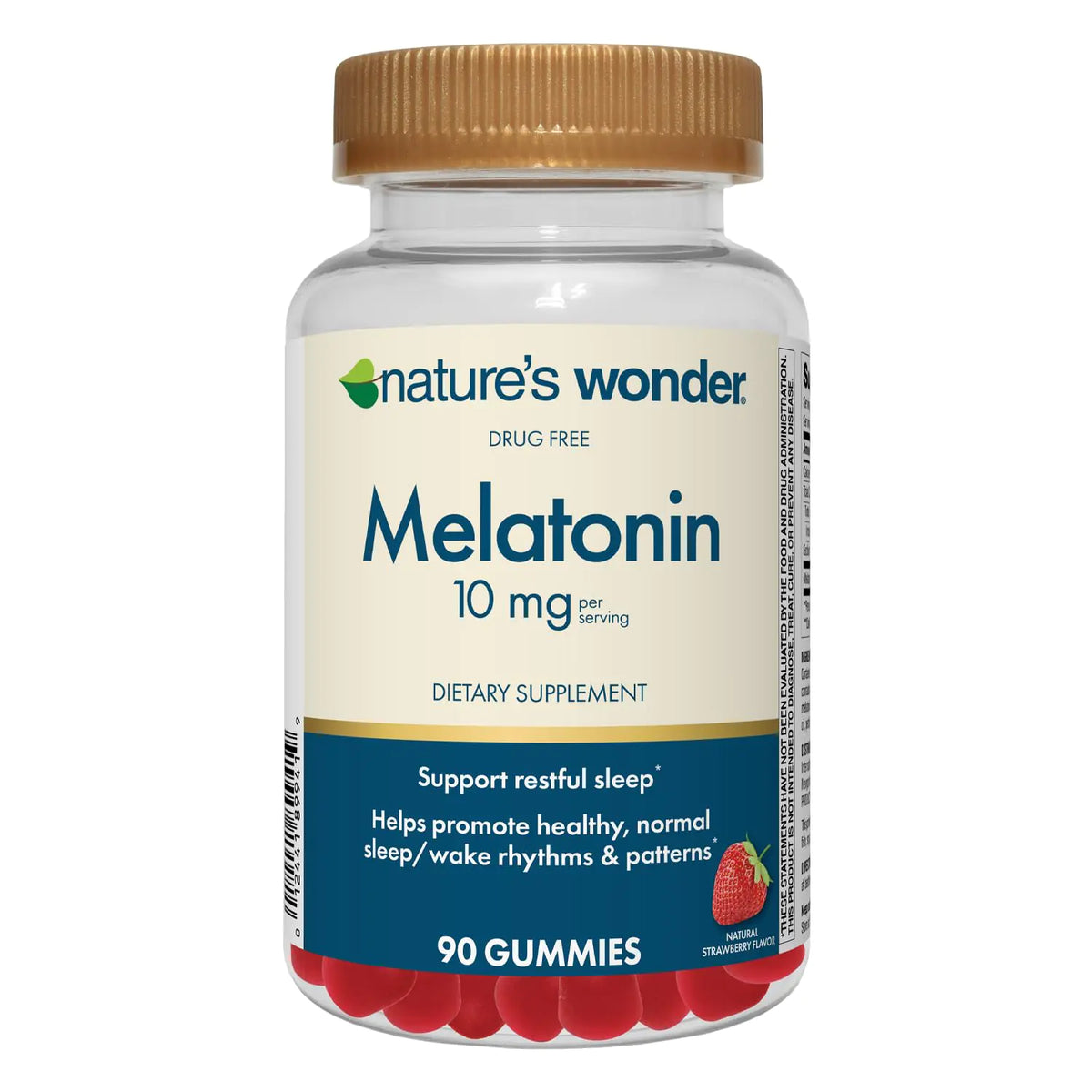 Drug-Free Melatonin 10 mg Gummies for Sleep - Gaivana